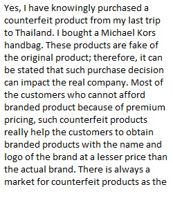 counterfeit product